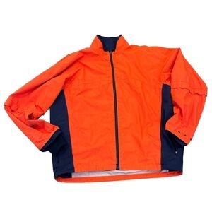 Zero Restriction Golf Outerwear L orange/blue jacket packable waterproof